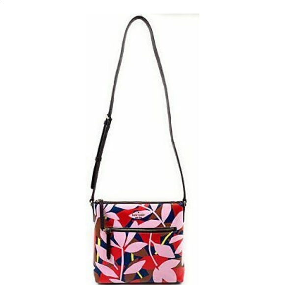 Kate Spade Jackson Tropical Toss Top Zip Crossbody - Picture 5 of 9